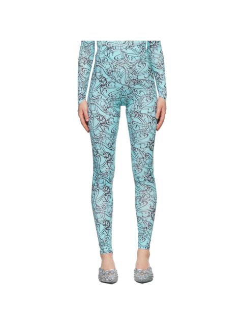 MAISIE WILEN SSENSE Exclusive Blue Body Shop Leggings