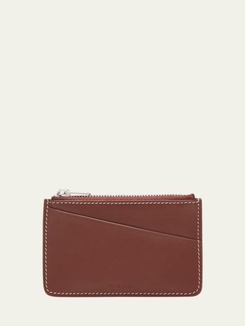The Row Zip Wallet in Calf Leather