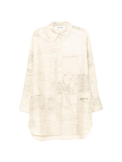 RÓHE map-print shirt