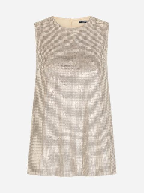 Dolce & Gabbana Tank top with fusible rhinestones