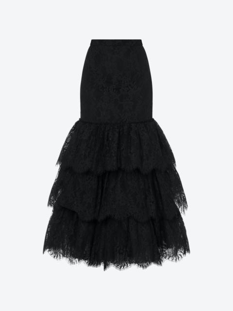 LACE SKIRT WITH RUFFLES