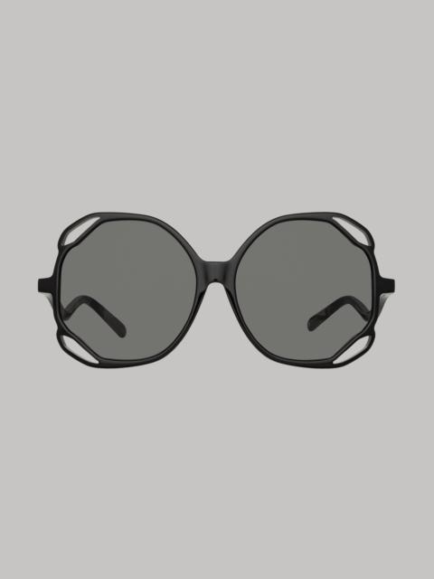 JERRY OVERSIZED SUNGLASSES IN BLACK