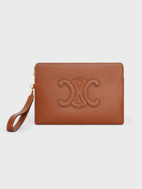 CELINE SMALL POUCH WITH STRAP CUIR TRIOMPHE in smooth calfskin