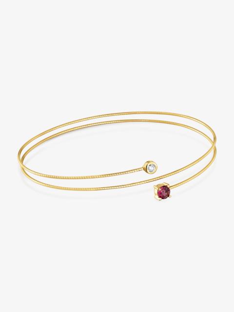 TOUS 9kt gold, titanium, diamond and rhodolite Bangle TOUS Bucle