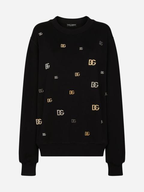 Dolce & Gabbana Sweatshirt with all-over DG logos