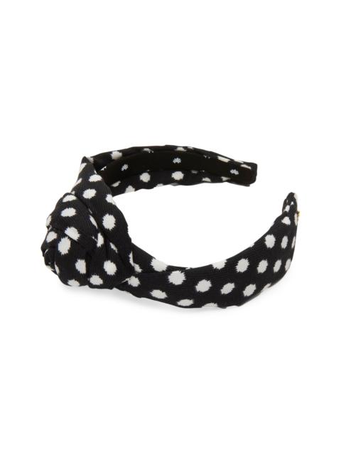 LELE SADOUGHI Women's Rosette Polka Dot Headband - Jet