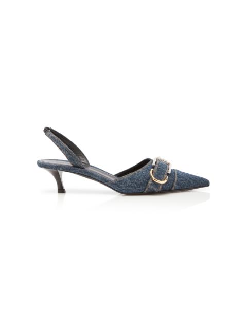 Givenchy Voyou Denim Slingback Pumps blue