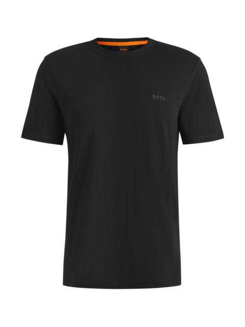 BOSS REGULAR-FIT T-SHIRT IN COTTON WITH MOULINE LOGO