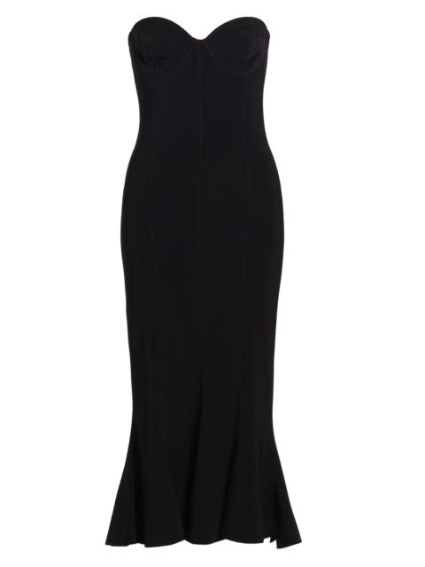 NORMA KAMALI Women's Strapless Corset Dress - Black