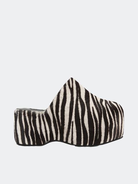 SIMONMILLER Haircalf Platform Bubble Clog in Zebra Trip