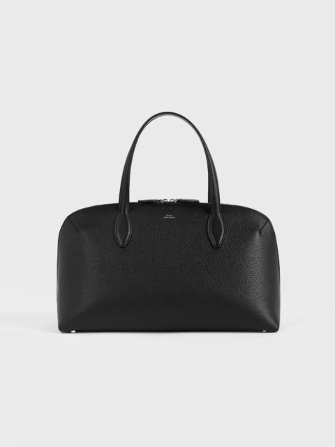 TOTEME Medium grained-leather day tote black
