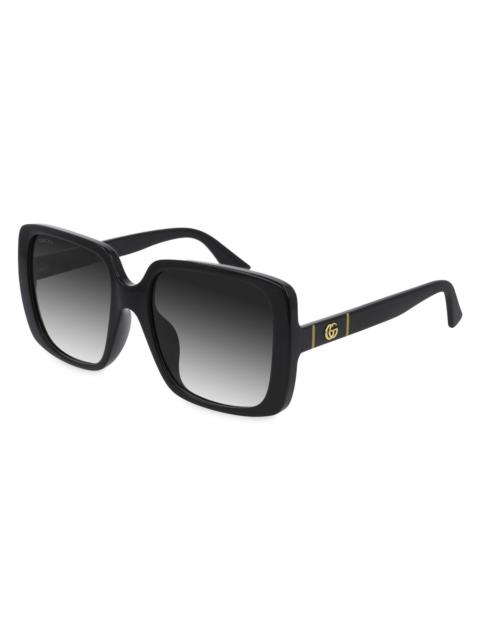 GUCCI Gucci Lines 56MM Rectangular Sunglasses