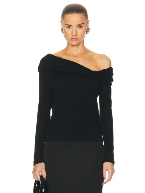 Enza Costa Cashmere One Shoulder Top