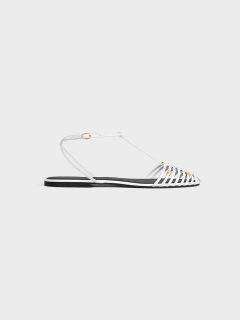 CELINE CAGE FLAT SANDAL IN GOATSKIN