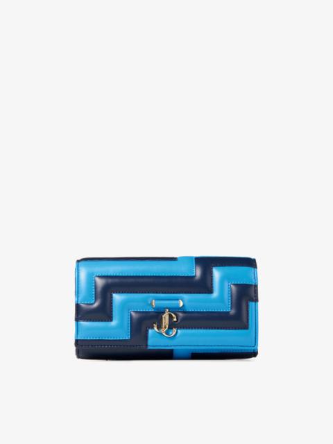 JIMMY CHOO Avenue Wallet with Chain
Navy and Sky Avenue Nappa Leather Wallet with Chain