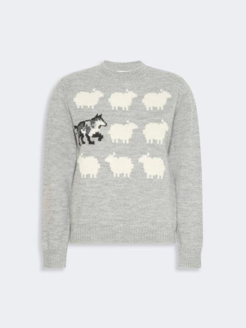 WEEKEND Max Mara NITRA Alpaca and wool-blend yarn sweater - LIGHT GREY