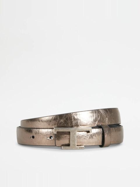 Tod's BELT IN LEATHER - GOLD