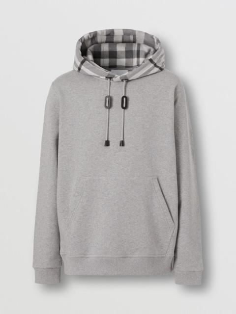 Burberry Check Hood Cotton Hoodie