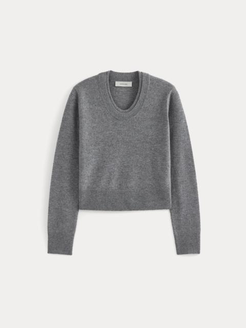 EVERLANE FINE CASHMERE LONG-SLEEVE U-NECK SWEATER