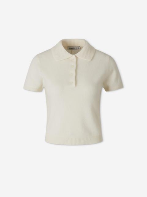 SIMKHAI CASHMERE KNIT POLO SHIRT