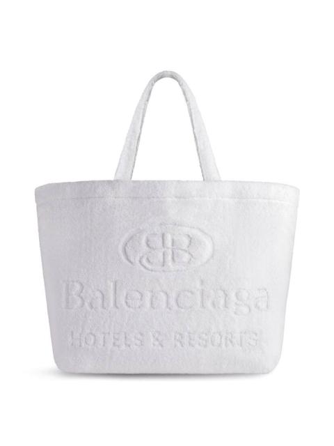 BALENCIAGA Women's Jumbo Large Tote Bag In Towel Fabric in White