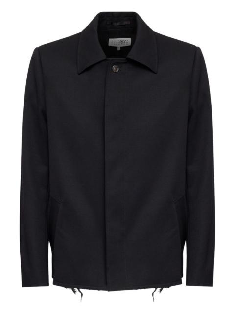 MM6 Maison Margiela frayed-hem shirt jacket