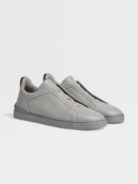 ZEGNA GREY MÉLANGE DEERSKIN TRIPLE STITCH™ SNEAKERS