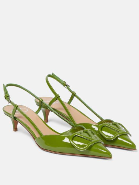 Valentino 50mm VLogo leather slingback pumps