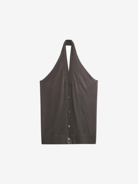 The Frankie Shop Nimi Knit Halter Top - Charcoal