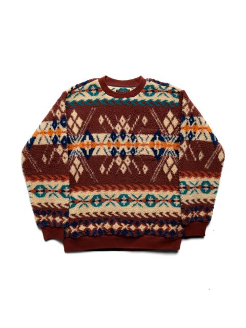 BEAMS PLUS Crew Boa Jacquard - Brown