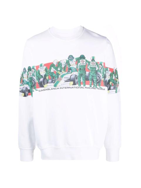 graphic-print long-sleeve sweatshirt