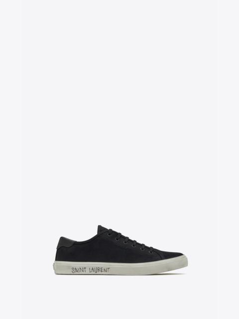 SAINT LAURENT malibu sneakers in canvas and leather