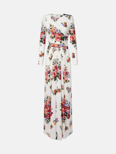 Dolce & Gabbana Floral silk-blend charmeuse gown