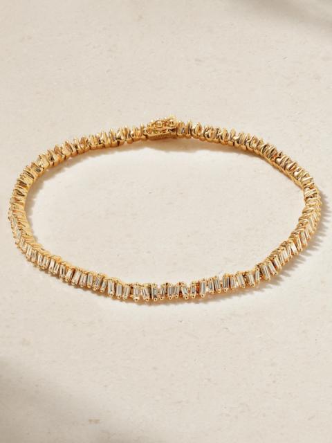 SUZANNE KALAN 18-karat Rose Gold Diamond Tennis Bracelet