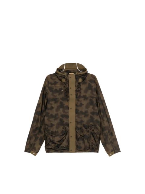 Ten C CAMOUFLAGE-PRINT HOODED JACKET