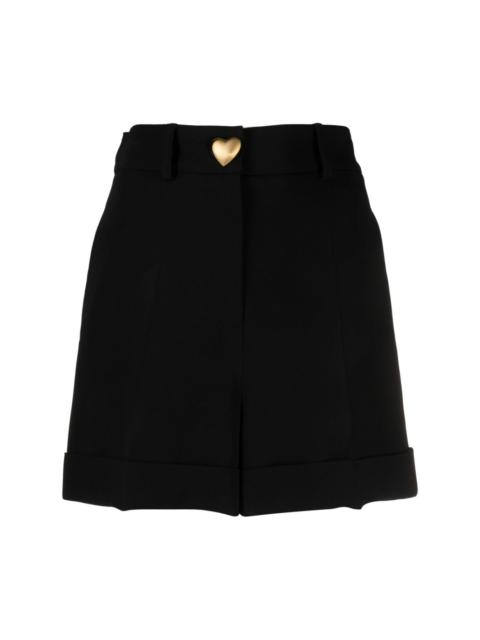 Moschino heart-button high-waisted shorts