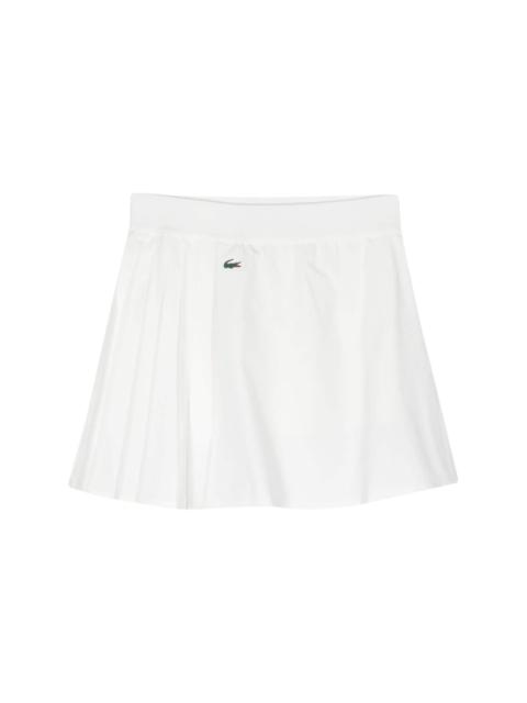 LACOSTE rubberised-logo mini tennis skirt