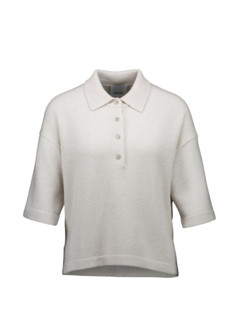 Allude buttoned polo sweater