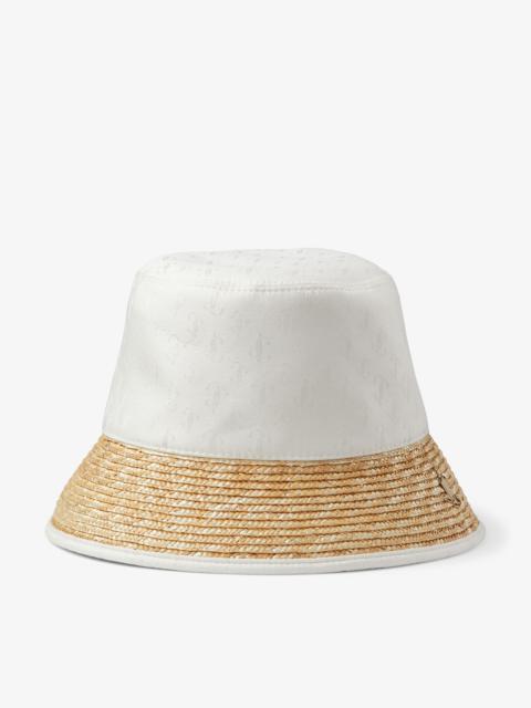 Renata
Latte JC Monogram Jacquard Silk, Modal and Raffia Bucket Hat