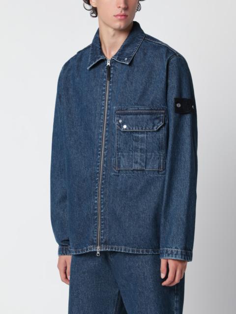 Stone Island Blue Light Bull Denim-TC overshirt