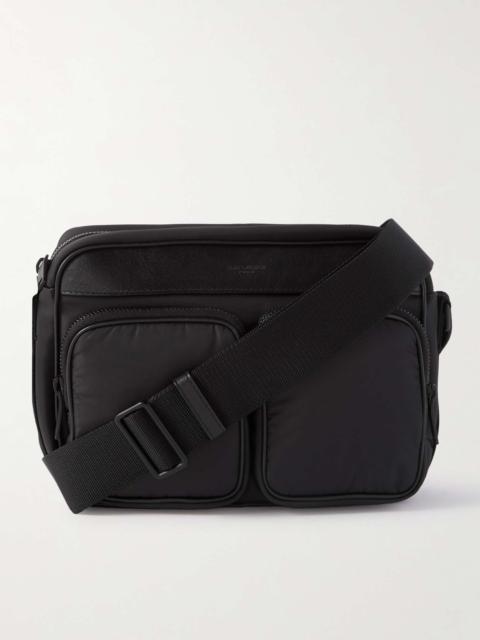 City Leather-Trimmed ECONYL® Messenger Bag