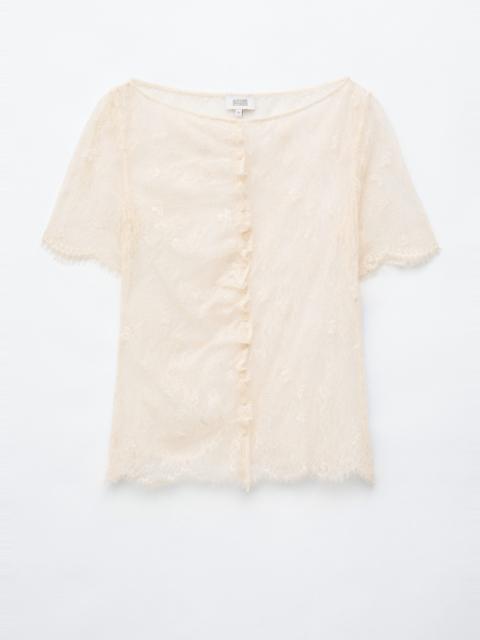 & Other Stories Lace Button-Front Top
