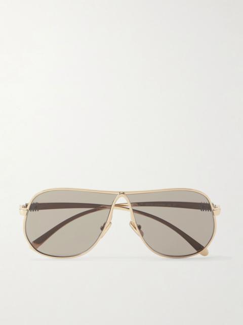 Miu Miu Aviator-style gold-tone sunglasses Gold