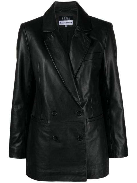 Reformation Veda Dalia leather blazer