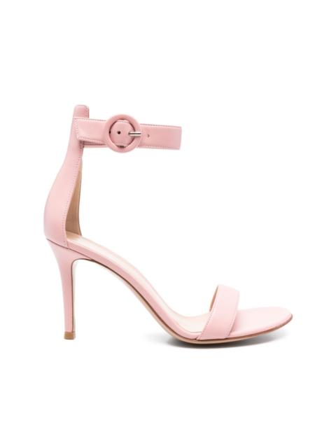 Gianvito Rossi 90mm Portofino ankle-strap leather sandals