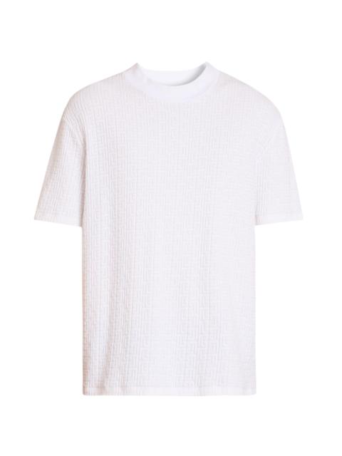 Balmain Men's Monogram Sponge T-Shirt - Blanc