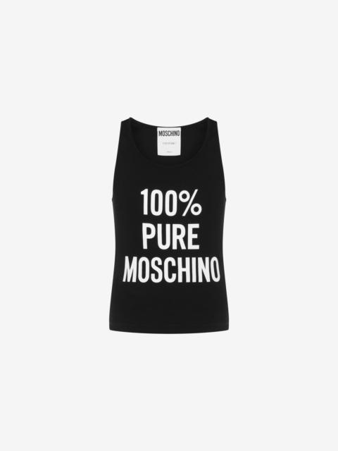 Moschino 100% PURE MOSCHINO STRETCH COTTON TANK TOP