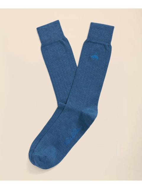Brooks Brothers Cotton Blend Ribbed Socks