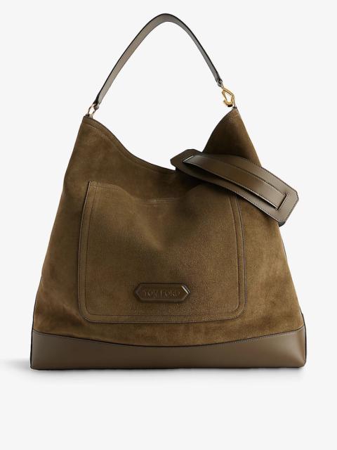 TOM FORD Slouch-shape suede tote bag