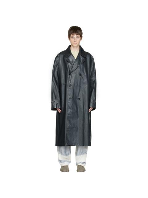 Maison Margiela Black Cotton Trench Coat